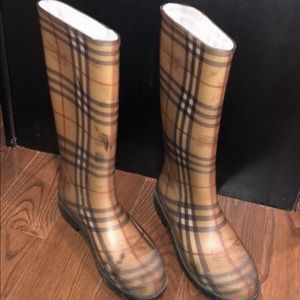 Burberry rain boots